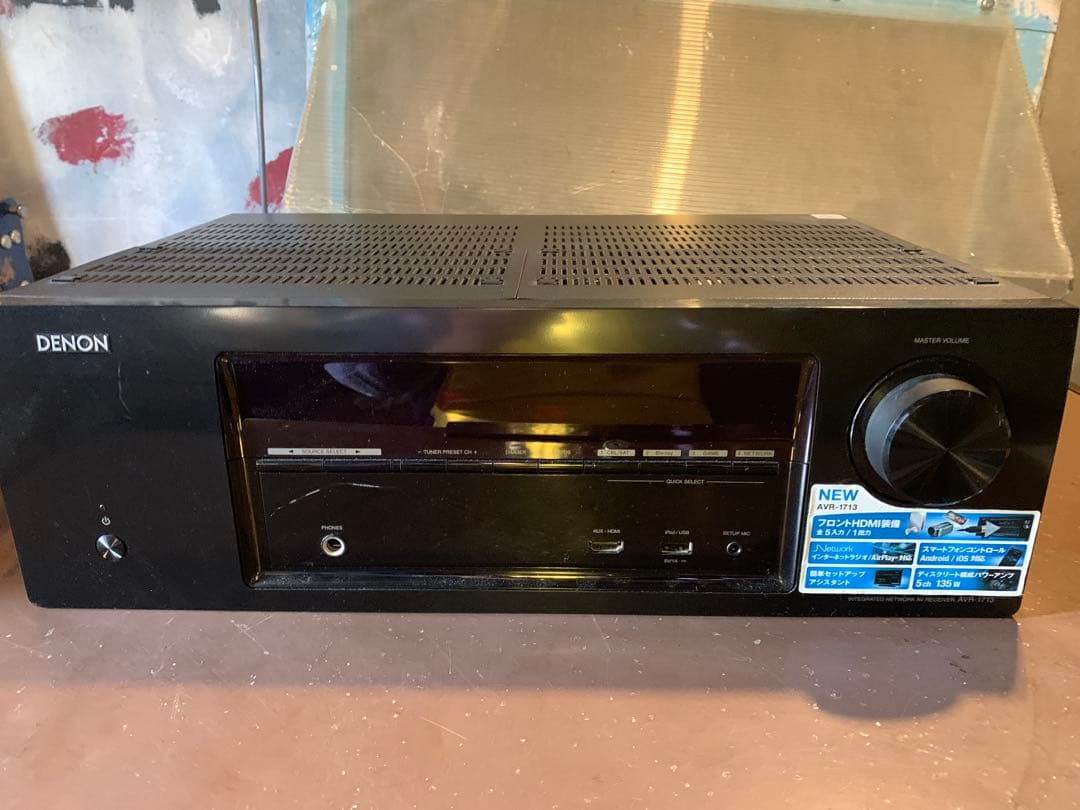 DENON AVアンプ AVR1713とスピーカ３個パイオニアスピーカー６個