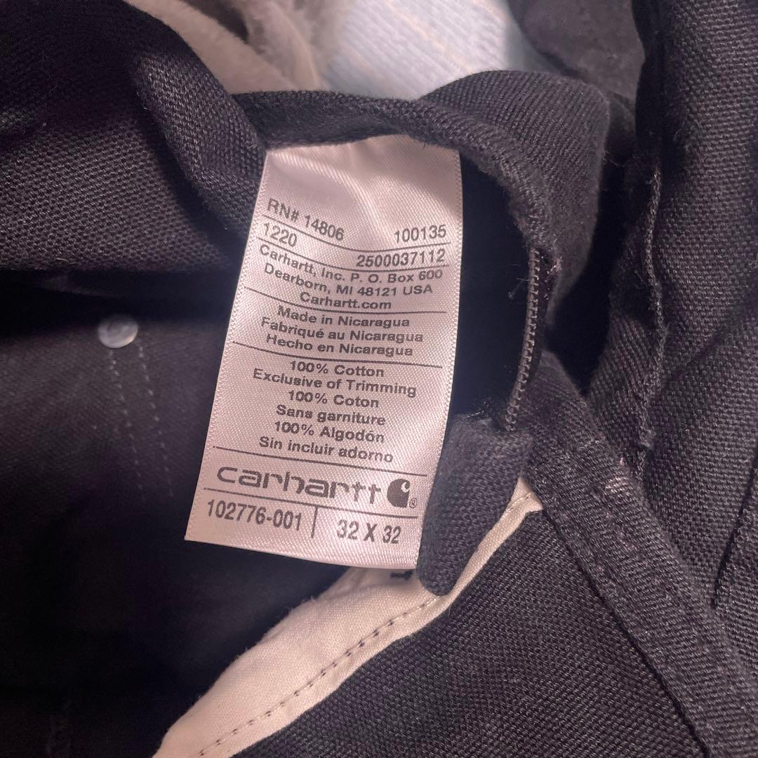 Carhartt ブラックオーバーオール　32×32