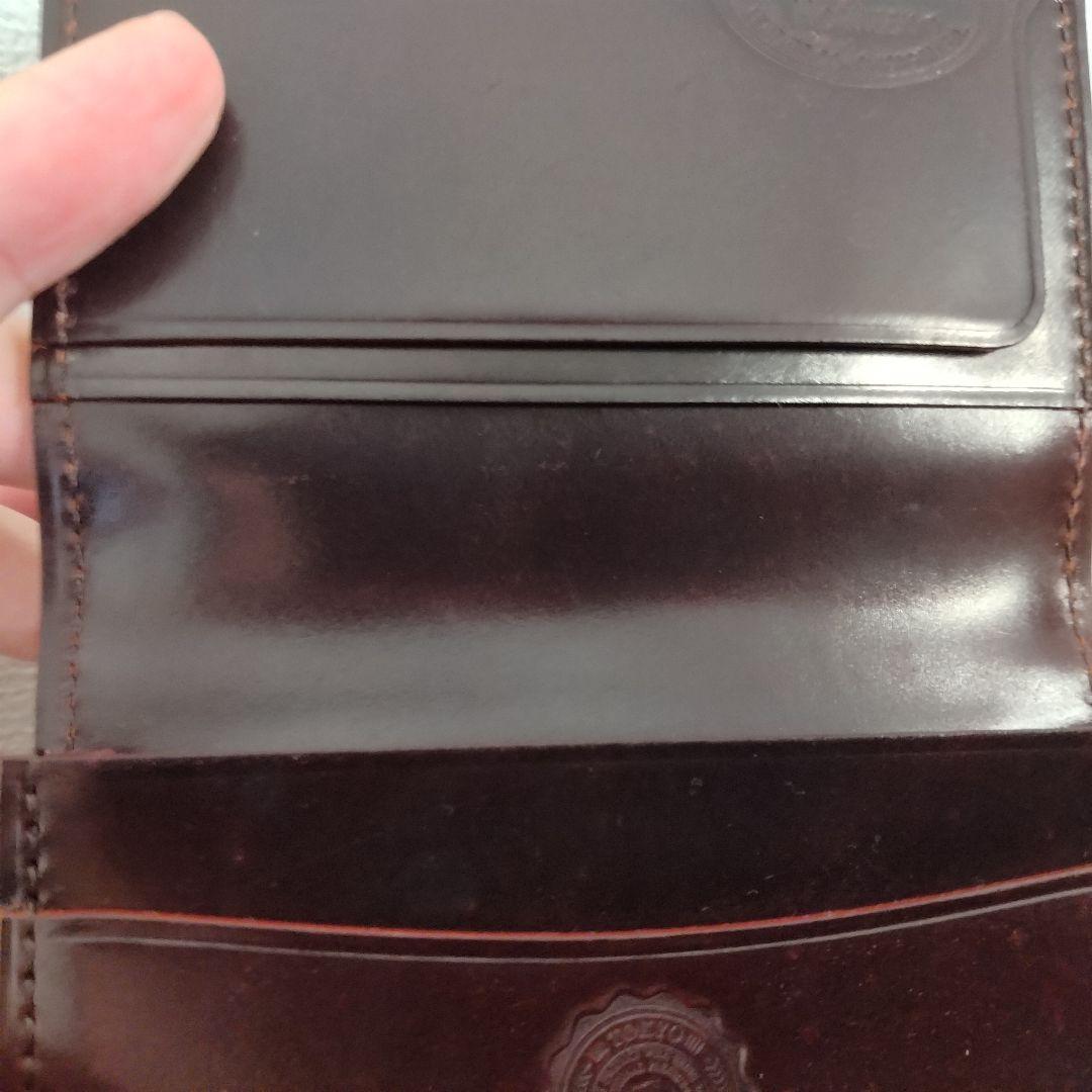 GANZO シェルコードバン　名刺入れ　バーガンディ