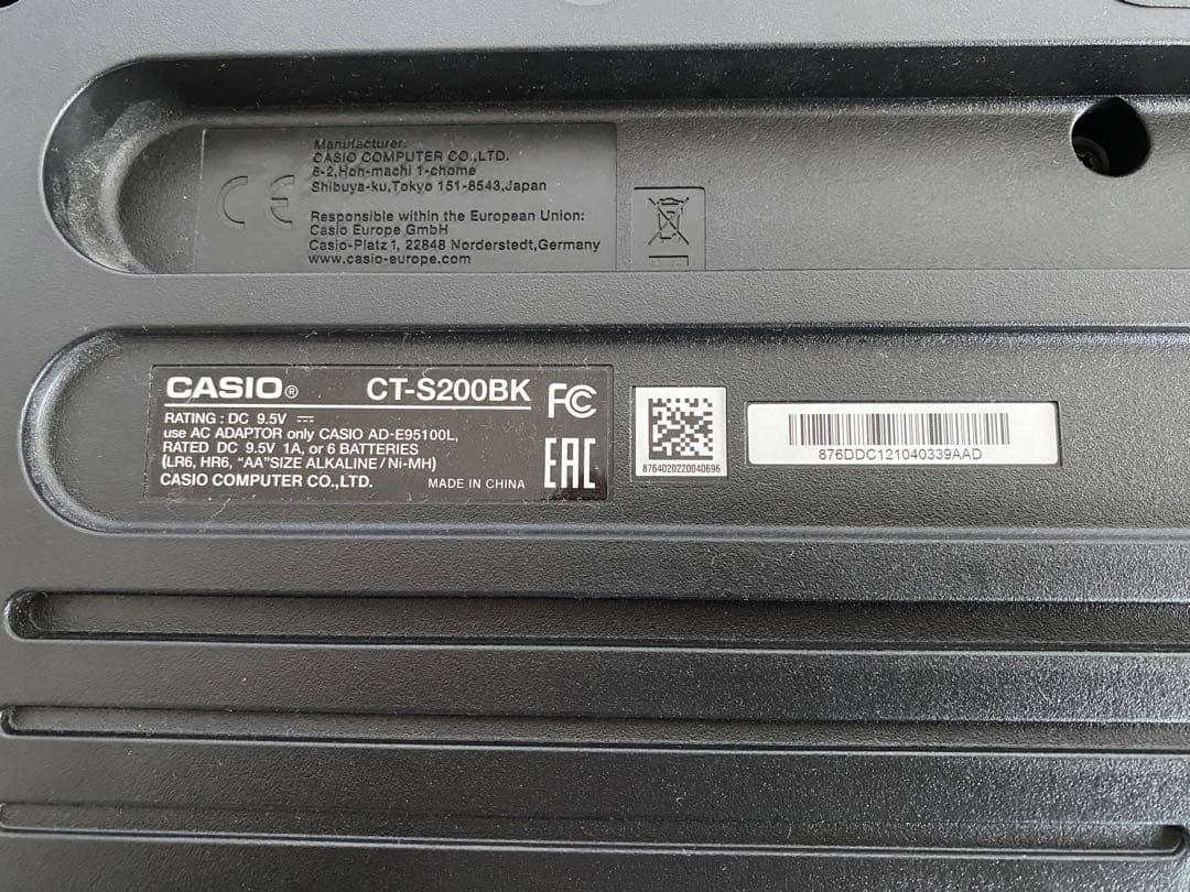 CASIO Casiotone CT-S200BK 22年製