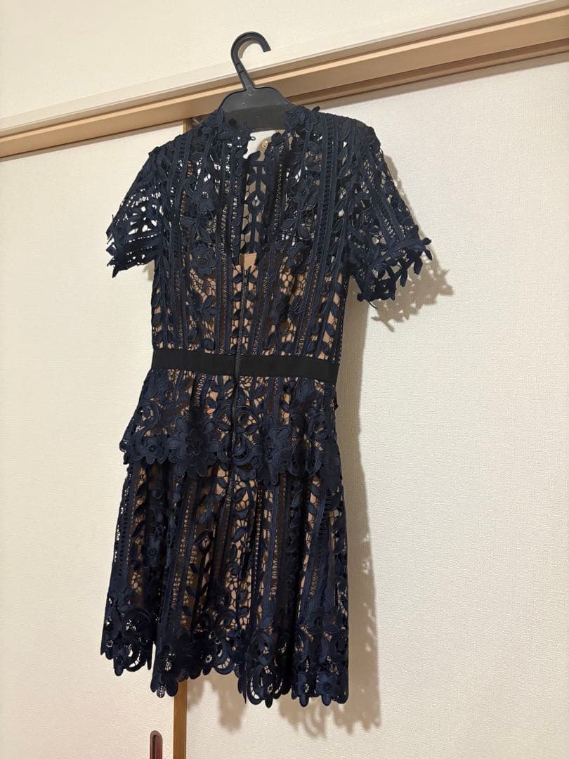 self-portrait 新品　ネイビー レース ワンピース UK4 US0