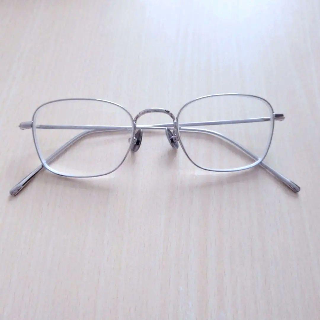 JINS オールチタン メガネ UTF-22A-224 シルバー　度数あり