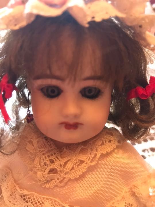 ハンドメイド ビスクドール➊ ドールスタンド付き