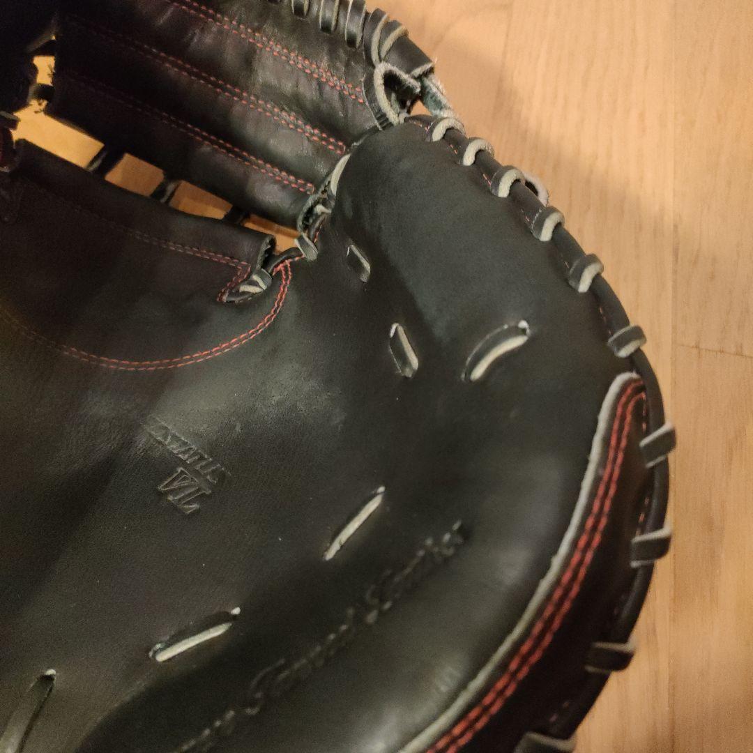 美品 ZETT 軟式 キャッチャーミット ネオステイタスVL 右投用 黒 ①