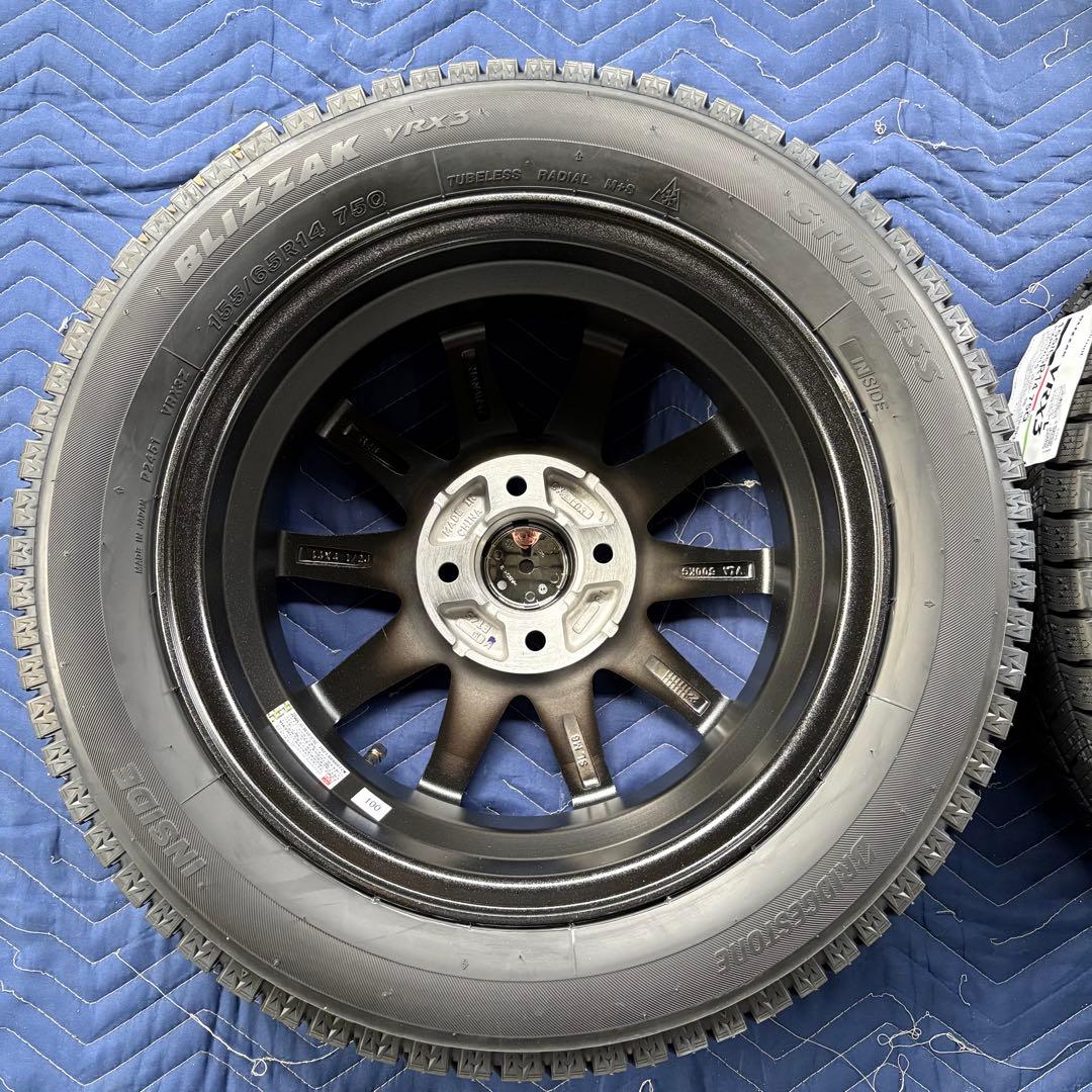 2025年 新品 BLIZZAK VRX3 155/65R14 ホイール付