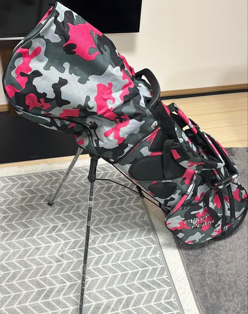 新品 Pykes Peak 迷彩柄 スタンド式ゴルフバッグ　キャディバッグ