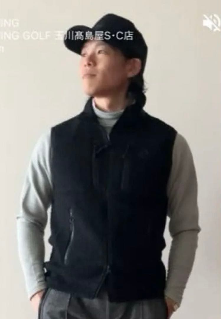 2025年秋冬モデル　ブリーフィングゴルフ　ウールボアベストブラック