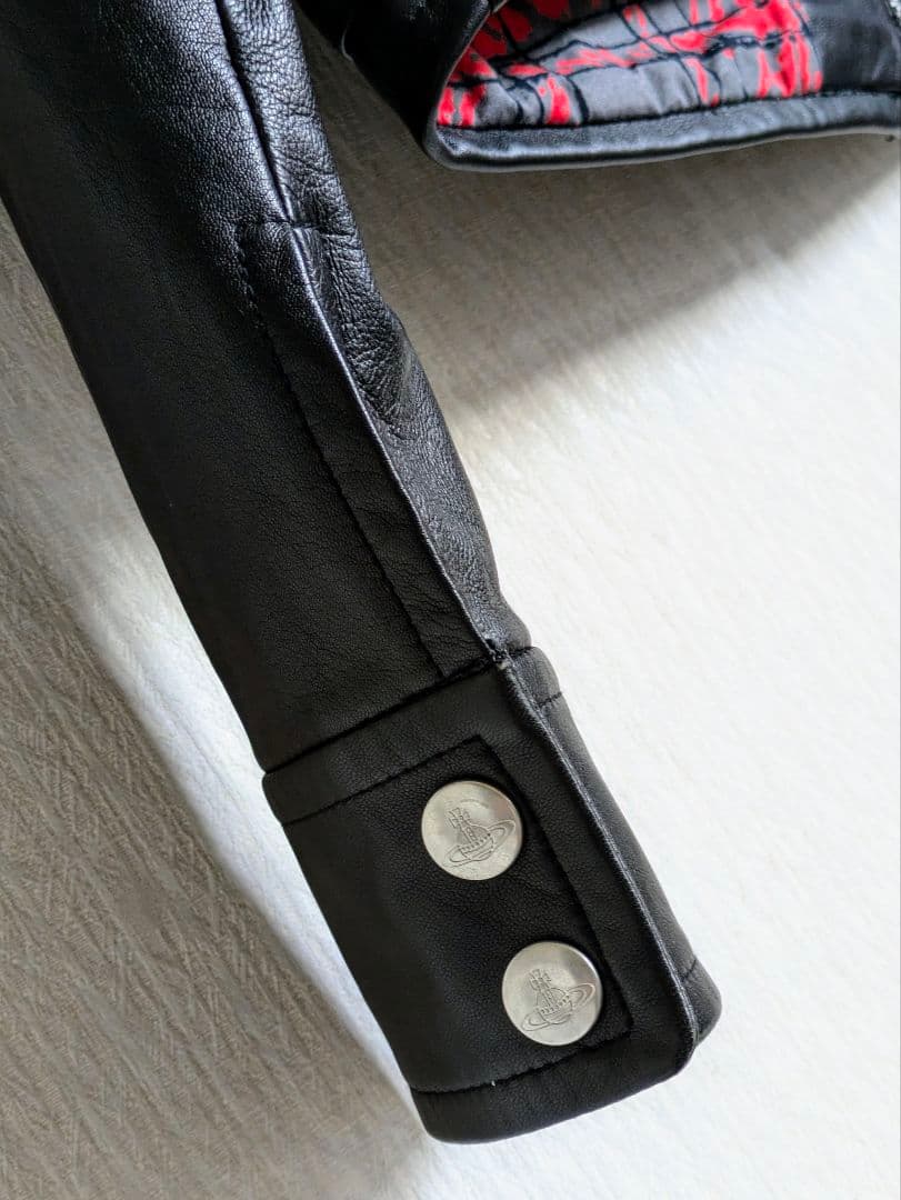 vivienne westwood レザー ライダースジャケット 6連ZIP