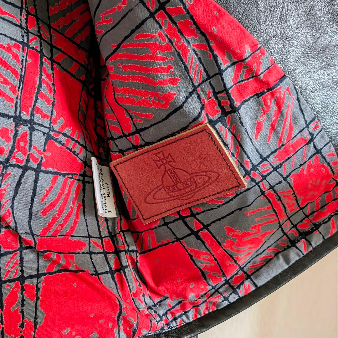 vivienne westwood レザー ライダースジャケット 6連ZIP