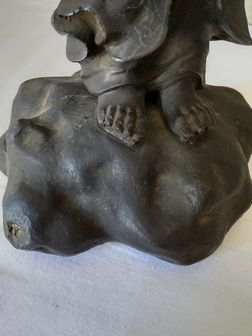 江戸時代-銀象嵌出山釈迦像-青銅製