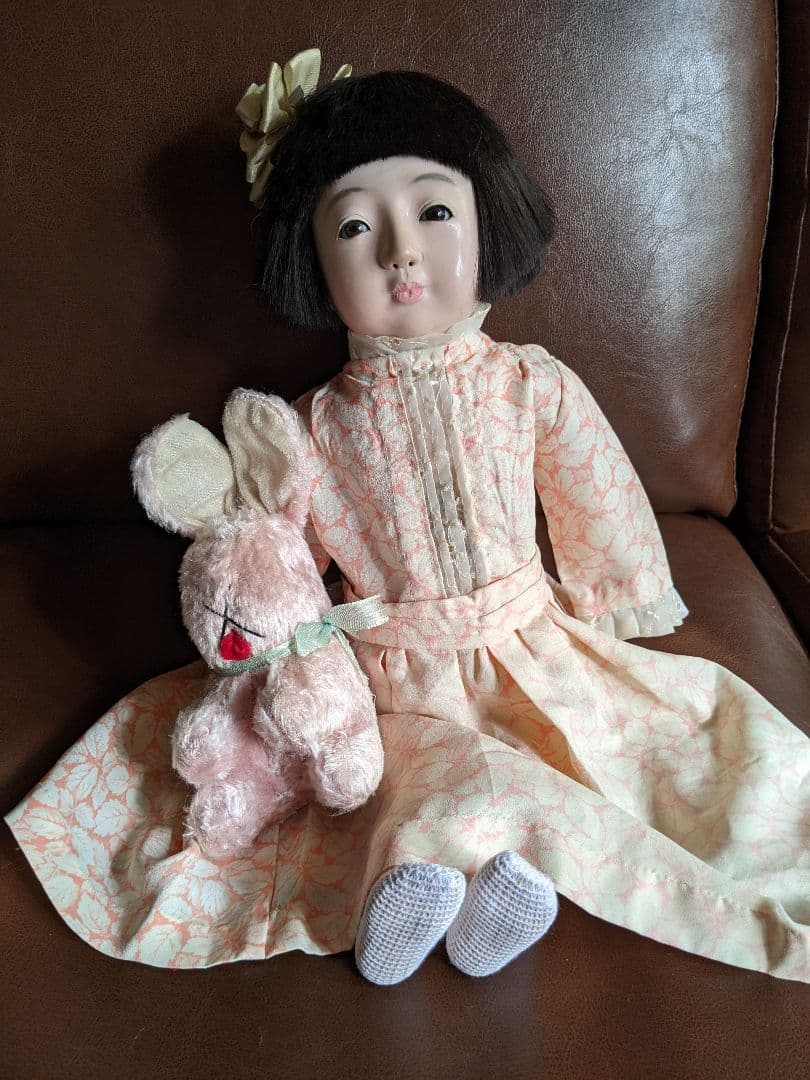さこ　昭和初期市松人形可愛いお嬢様　検)ビスクドール・アンティークドール