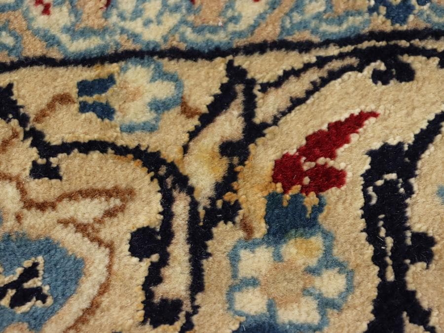 専用Y2301 ペルシャ絨毯 イラン ナイン ウール 手織 大判205×130㎝