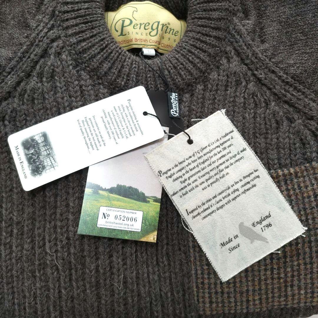 PEREGRINE / ブリティッシュウール クルーネックニット（新品・Ｌ）