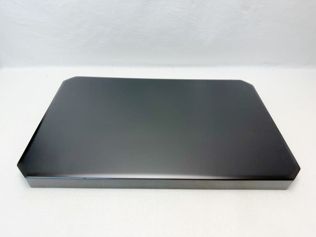 未使用 懐石道具 木製黒真塗 脇引き盆二枚セット 紙箱