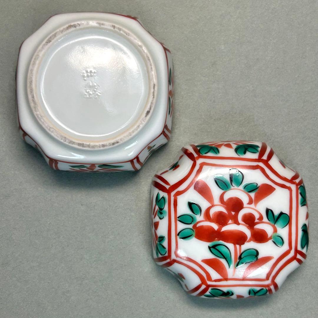 香合　4個セット　『押小路　青磁　呉須　祥瑞　交趾』　茶道具　茶道　共箱　工芸品