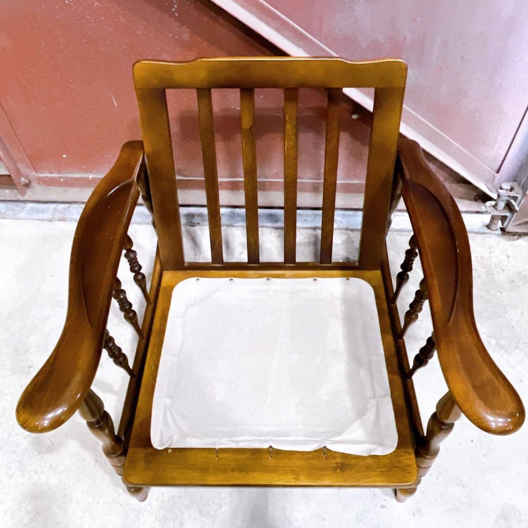 【稀少】karimokuカリモク アームチェア コロニアル フリージアグリーン①