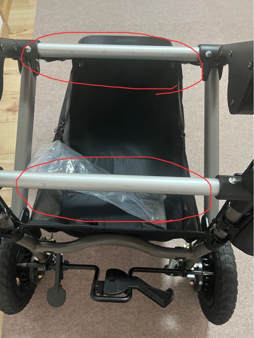 AIRBUGGY プレミア　ウォームグレイ色フレーム　プラス付属品