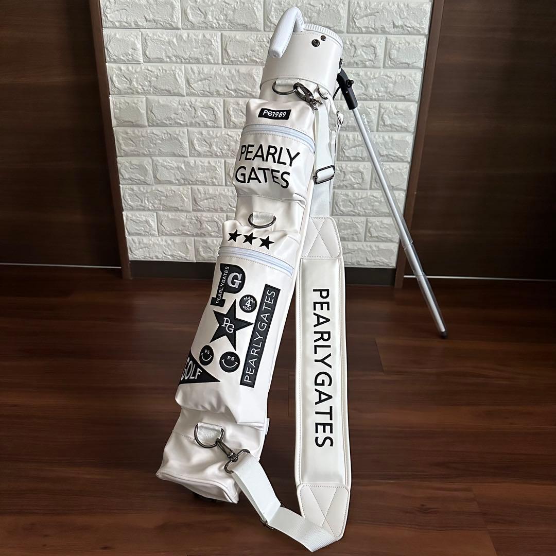 未使用 PEARLY GATES パーリーゲイツ セルフスタンドバッグ ホワイト