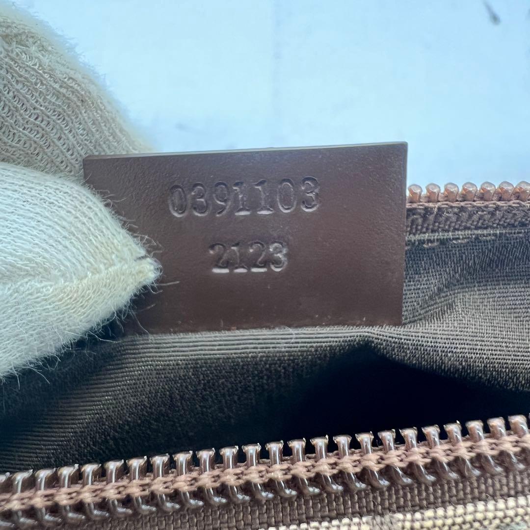 【極美品】グッチ GG ハンドバッグ アクセサリーポーチ キャンバス レザー