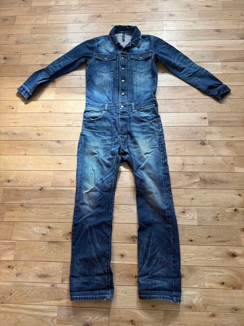週末値下 glamb デニム つなぎ オールインワン ダメージ加工 S
