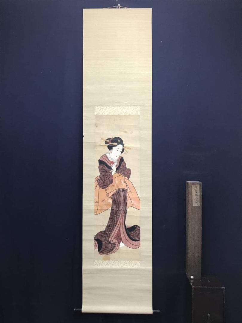 作者不詳/浮世絵美人画/美人図/掛軸/名家伝来/AC-669