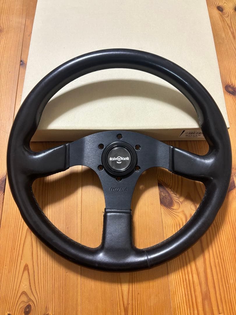 italvolanti IMOLA レザーステアリング35φ ホーンボタン付き！