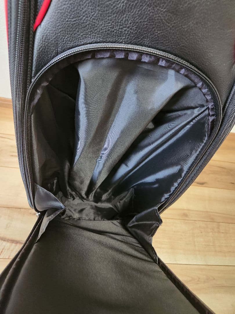 美品 テーラーメイド SY202 キャディバッグ 9型 赤×黒 フード付き