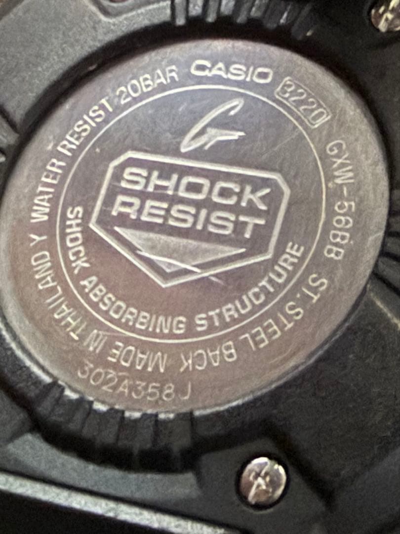 【美品】G-SHOCK GXW-56BB-1JF 電波ソーラー マッドレジスト黒