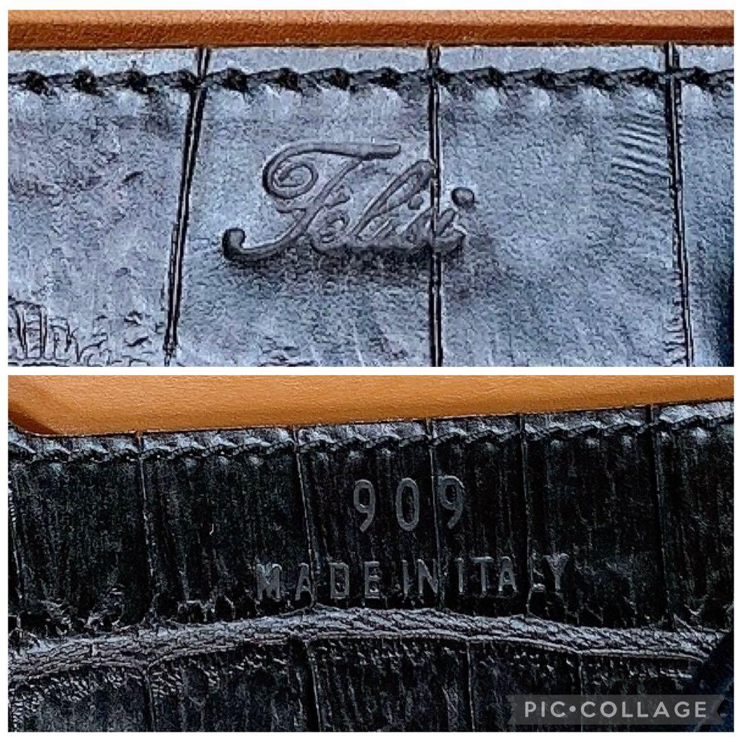 ✨美品✨Felisi フェリージ 名刺入れ クロコ型押し カードケース レザー