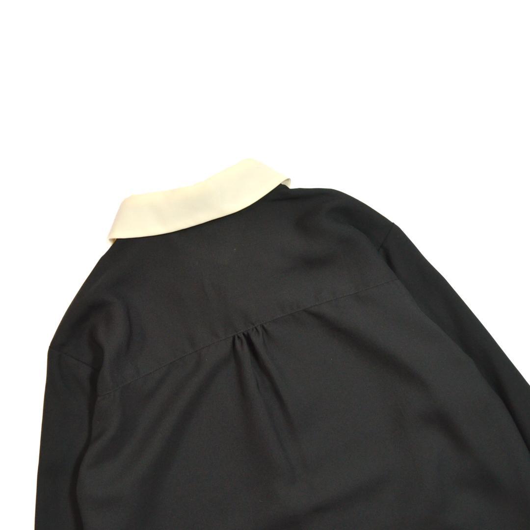 【極美品】FRED PERRYフレッドペリー ピンタッククレリックシャツM黒