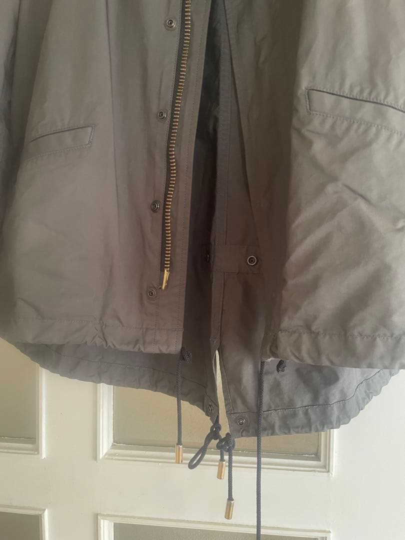 mojaTHE RERACS カーキ×黒 フード付き モッズコート 38