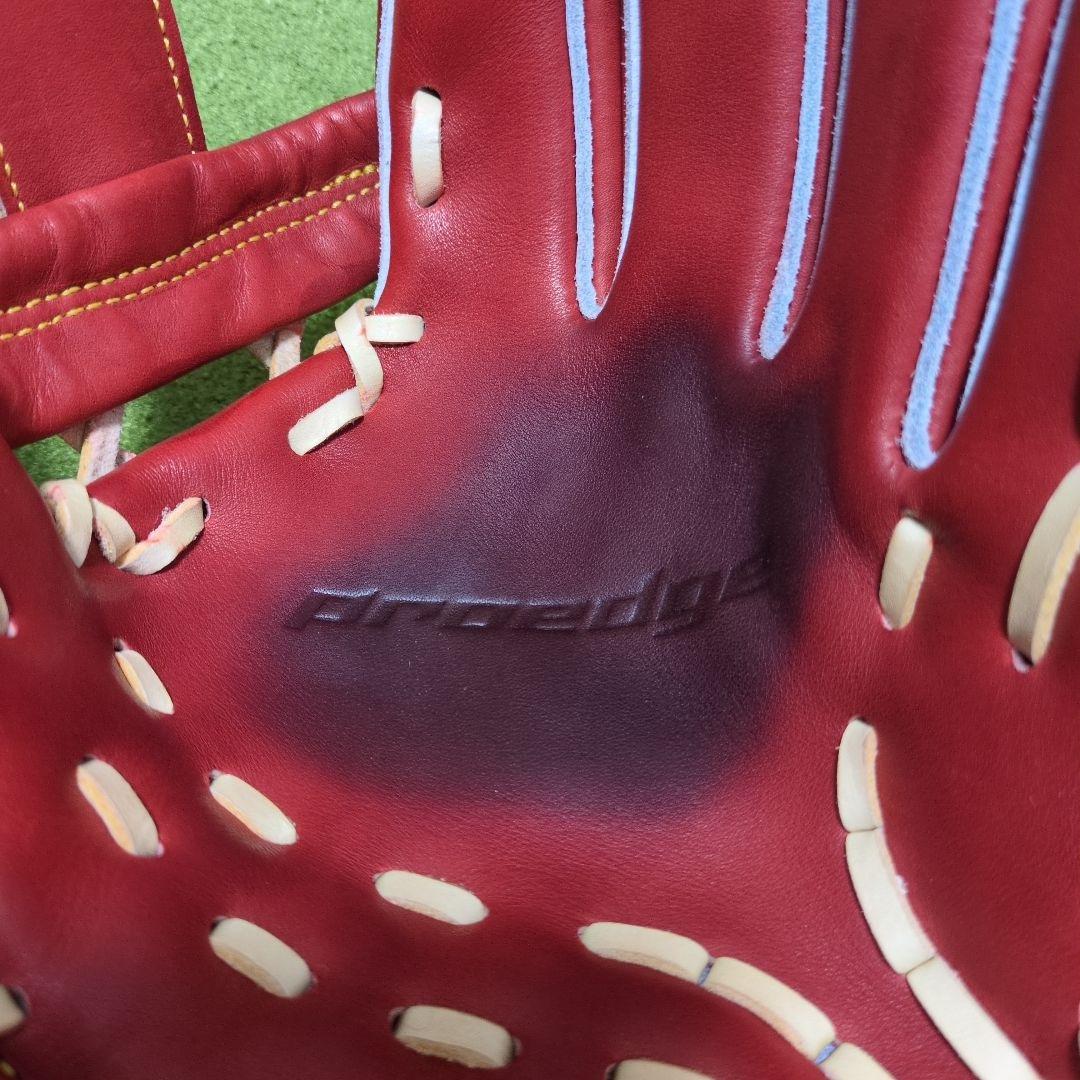 proedge 赤 レザー 硬式グローブ 収納袋付き