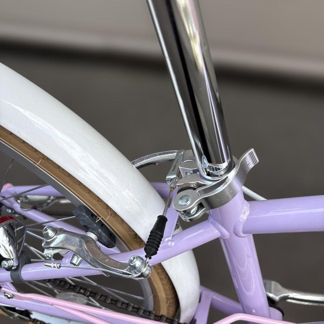 女の子用自転車 24インチ 紫色 アイデスチェアリー