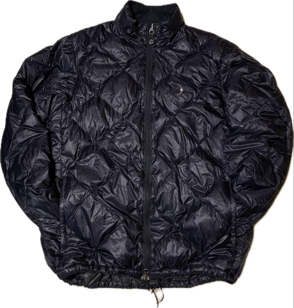 90s MOONSTONE ダイヤキルティング ブラックダウンジャケット S