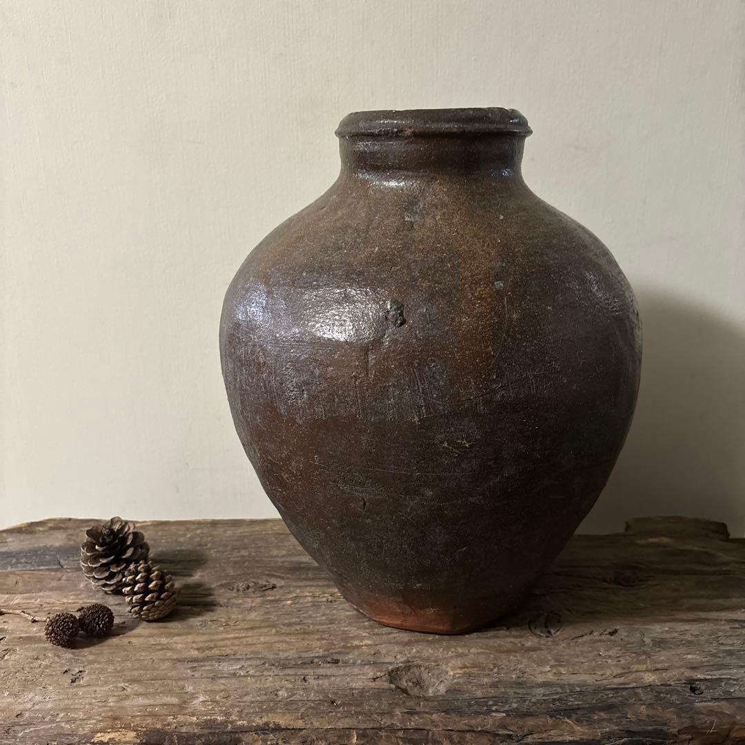 古常滑　丹波　大壺　民芸　古陶磁　アンティーク　古道具　古備前　古瀬戸　検:李朝