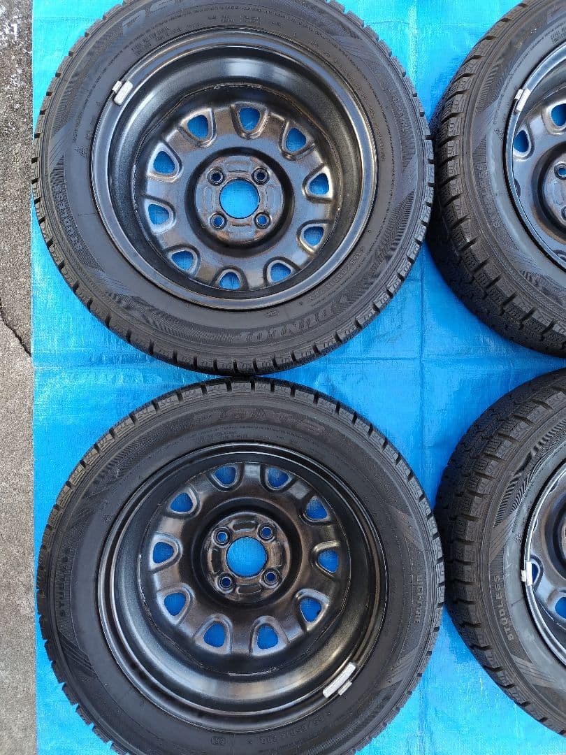 165/65R14【1/2】スタッドレスタイヤ、スチールホイール付、2本分割