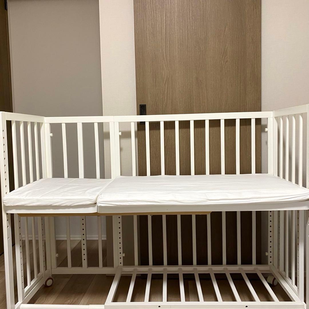 そいねーる　プラスロング　ホワイト　ベビーベッド