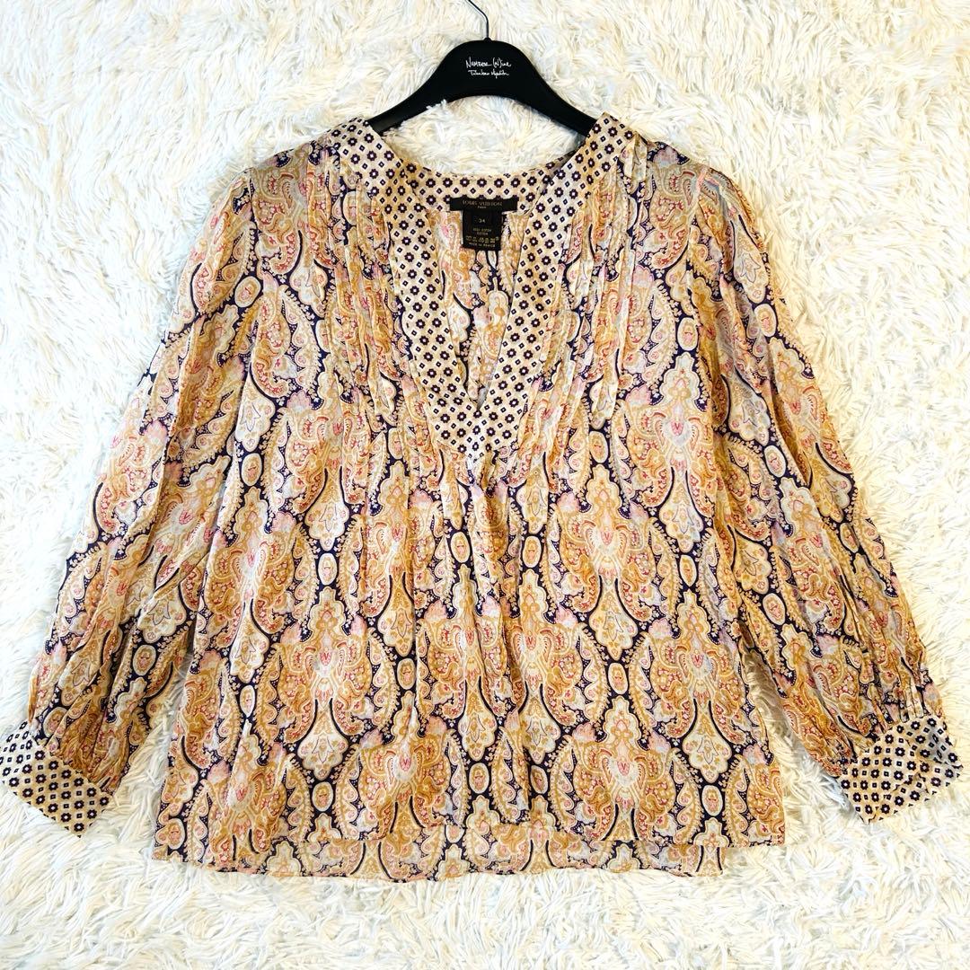 ルイヴィトン LOUIS VUITTON ブラウス シャツ 長袖 ペイズリー柄