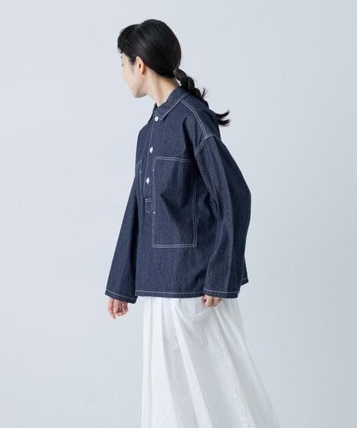 即日発送 入手困難 新品 かぐれ デニムプルオーバーシャツ INDIGO