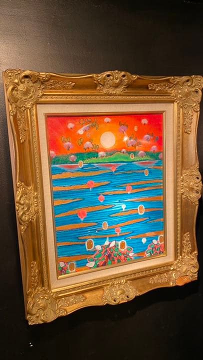 【アクリル画】 商品名 「小判伝説11」　額付き6号