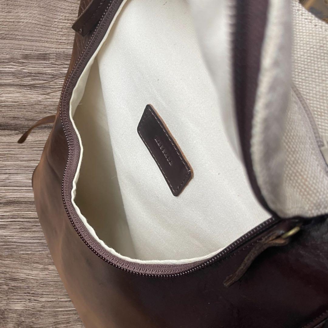 MESSAGE 蔵前街歩き リュック レザー 職人製 日本製 WH/BR