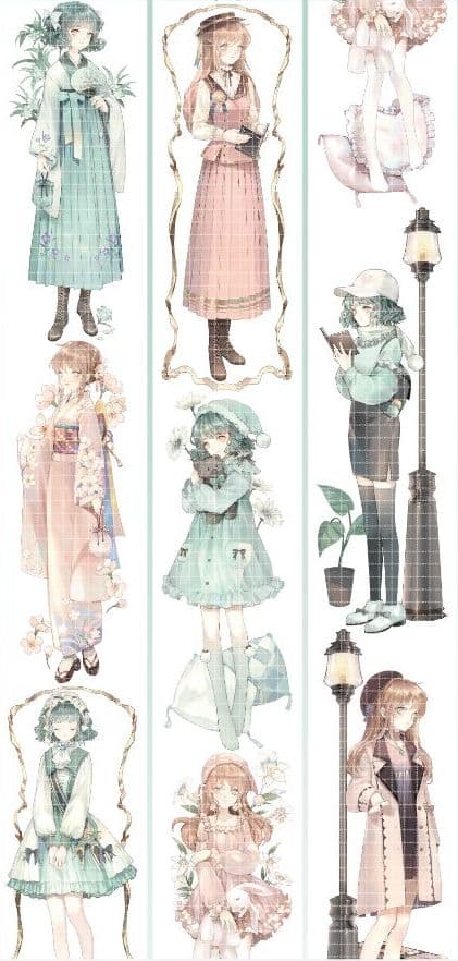 【中古】海外マスキングテープ 7つセット