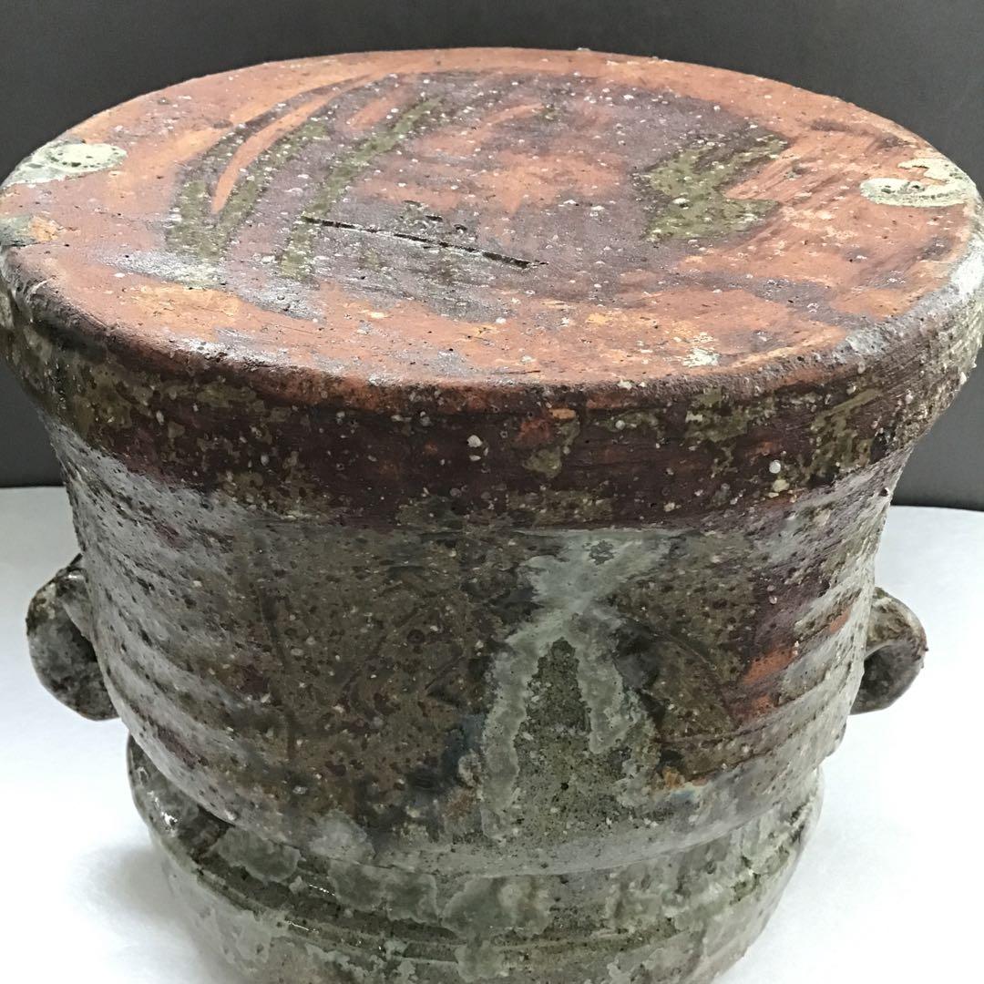 茶道具　水指　瀬戸伊賀水指　米山章臣作　共箱　S35MS