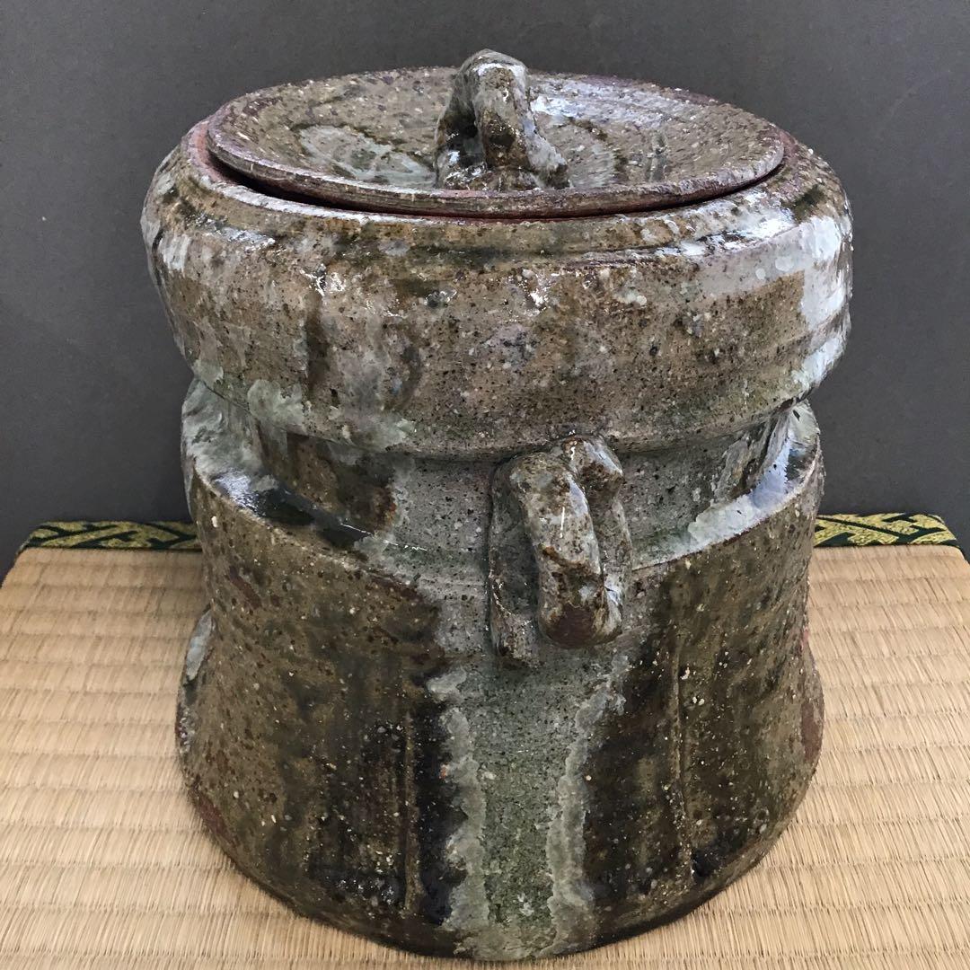 茶道具　水指　瀬戸伊賀水指　米山章臣作　共箱　S35MS