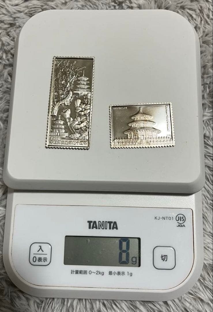 松本徽章工業　特別郵便　純金純銅　純銀純銅　純銀金張　純金張プレート計8枚