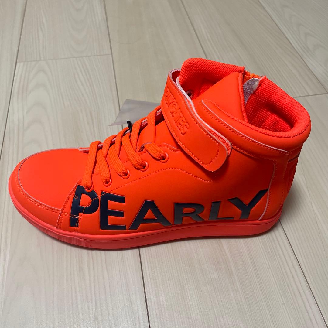 新品未使用PEARLY GATES ハイカットシューズ オレンジ24.5cm