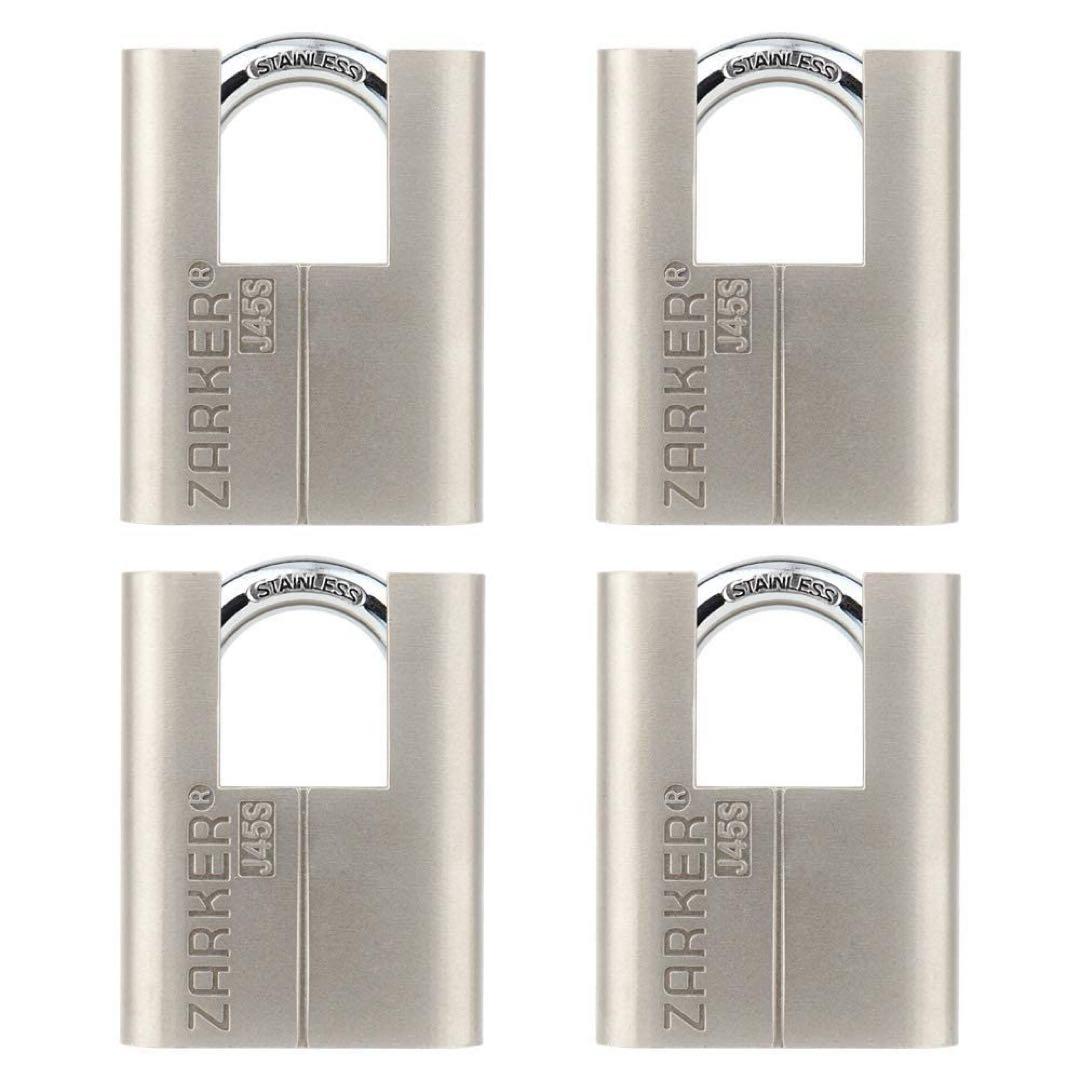4個✨南京錠 Zarker J45S ステンレススチール製 耐腐食性 耐候性