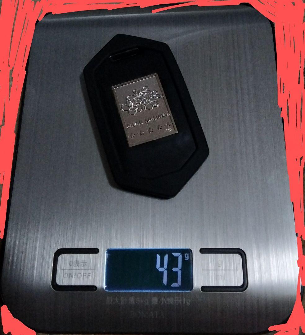 JAL純銀ネームタグ星5つ純銀刻印あり