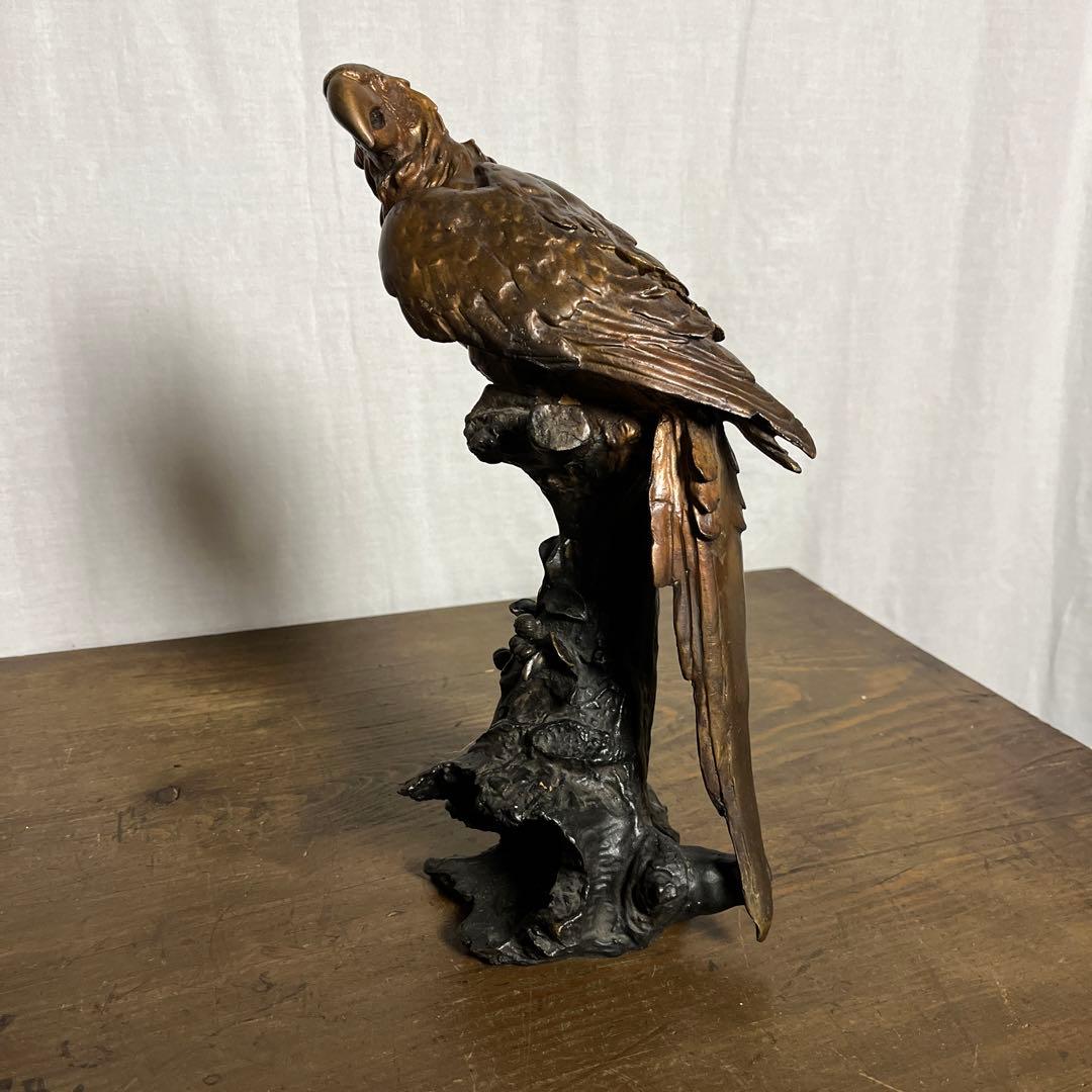 古雑貨アンティーク◾️真鍮製 オウム 鳥 置物 / オブジェ