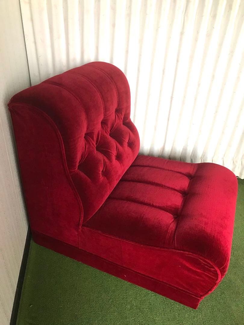 ソファー ベロア 1人掛け アンティーク ヴィンテージ 別注品